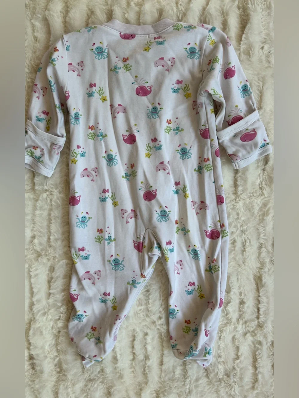 Kissy Kissy Pima Cotton Sea Life Footie
